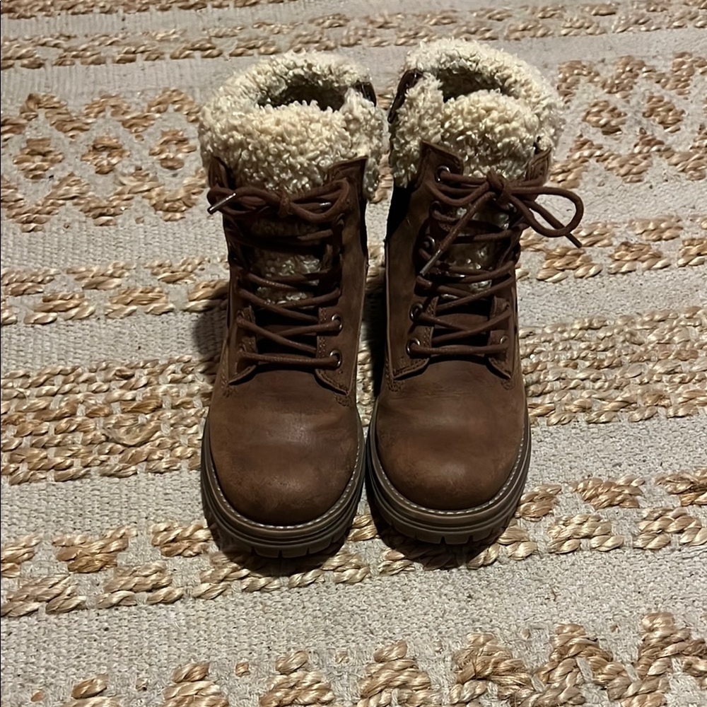 Fergie Lace-Up Boots
